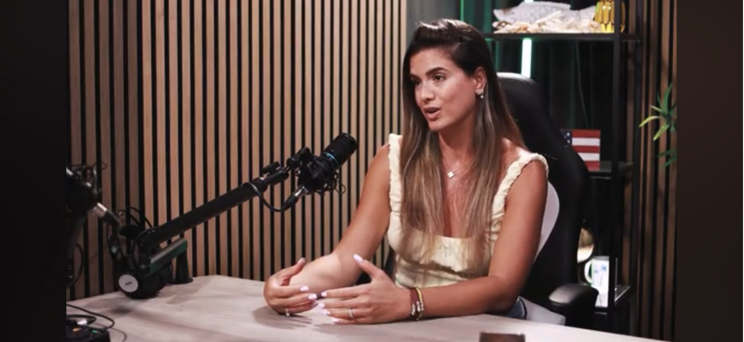 Shani Dahan recording the Miami-IL Podcast in the studio